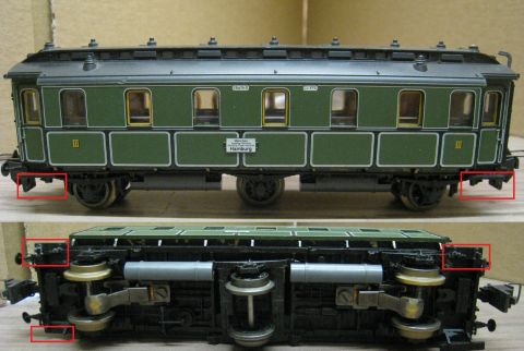 Trix Express 3336 bayerischer 3A III Kl Schnellzugwagen C (kds71)