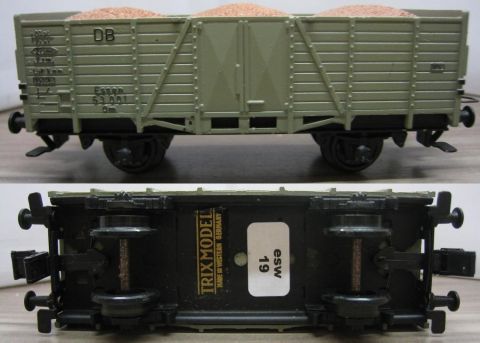 Trix Express 3446 Hochbordwagen ESSEN mit Sand Ladung grau (esw19)