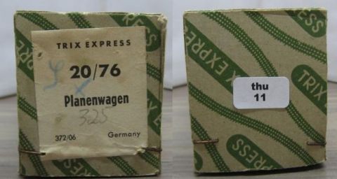 Trix Express 20/76 Planewagen in OV (thu11) Original Karton.