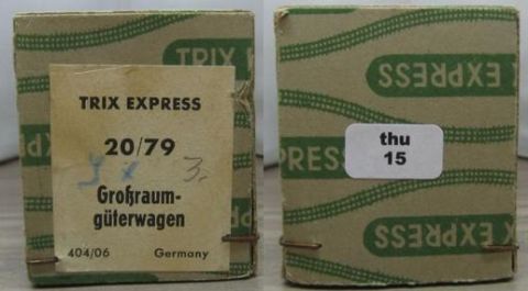 Trix Express 20/79 Großraum Güterwagen o Brh (thu15) Original Karton.