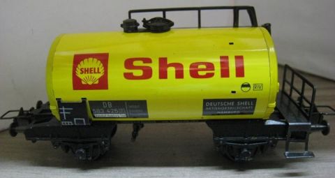 Trix Express 3427 2-achsiger Tankwagen SHELL (21-102) sehr seltene Version