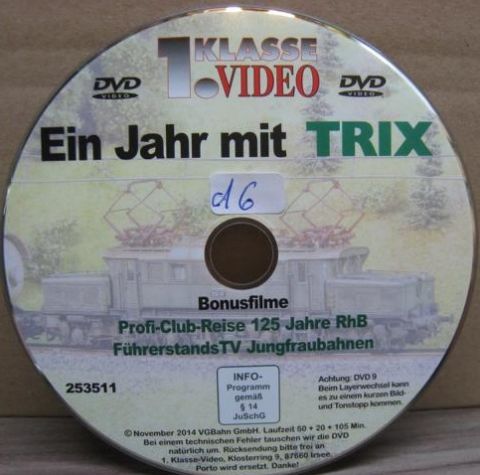 Ein Jahr mit Trix Bonus Film ua Profi Club Reise 125 J. RhB
