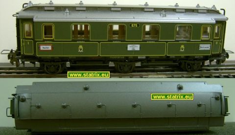 Trix 3335.51 Preußischer Personenwagen AB 1.-2. Kl 3-achsig (sg931)