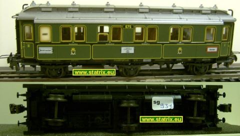 Trix 3335.51 Preußischer Personenwagen AB 1.-2. Kl 3-achsig (sg931)