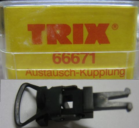 Trix International 66671 Kupplung Typ1, für NEM Schacht. neu aus Lager Fund.