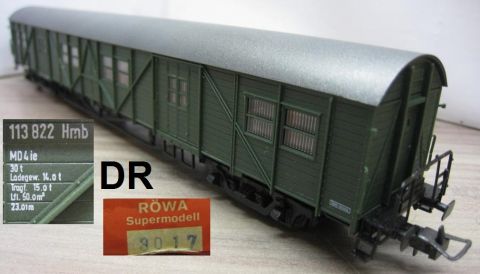 Röwa Supermodell 3017 Bauzug Gerätewagen der DR