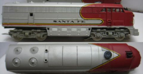 Trix Express 2264 US F7 Einheit  Santa Fe (kvb1)