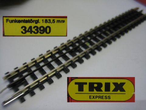 Trix Express 34390 gerade 183,5 mm mit Funkentstörung, sehr gut/neuwertig aus Lagerauflösung.