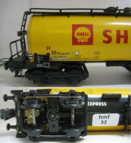 Trix Express 20/92S 496 3496 4 A Tankwagen SHELL (hmf32) schwarz/weiße Begrenzungsecken