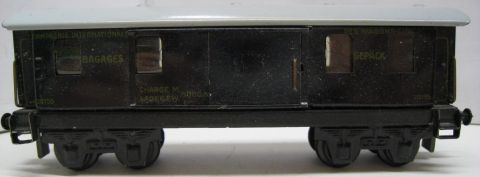 Trix Express 20/155 Wagon Lits Packwagen kurze Serie blau (bds22) nur 1948