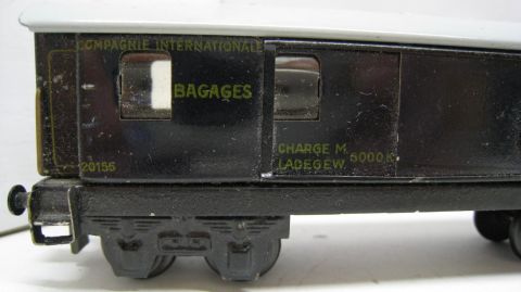 Trix Express 20/155 Wagon Lits Packwagen kurze Serie blau (bds22) nur 1948