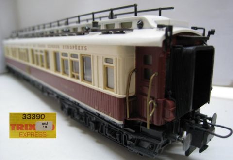 Trix Express 33390 CIWL Schlafwagen Nr 1000 A, 6-achsig, beige/braun (msl10)