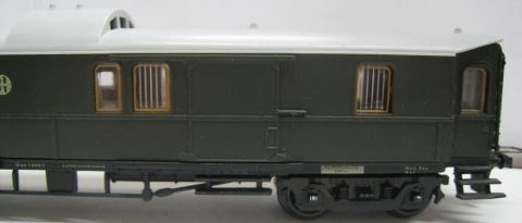 Trix Express 3372 preußischer D-Zug Packwagen Pw4ü Pr 04a (hrm53)