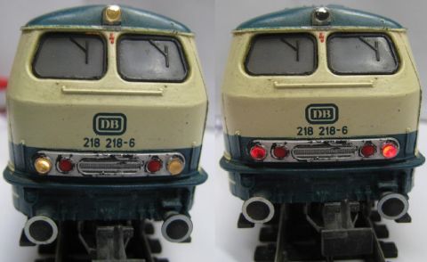 Trix Express 2255 türkis/beige der DB mit LED Lichtwechsel weiß/rot