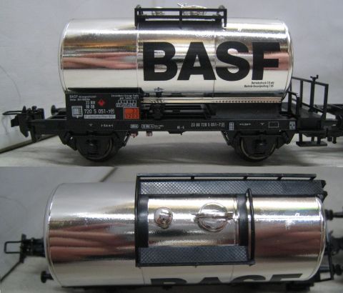 TI/TE 23669 Chrom Kesselwagen - Set BASF (jhw27), sehr selten Top/OV.