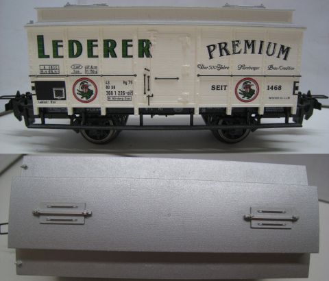 Trix Express 33504 Bierwagen Lederer Premium der DB (sws64) sehr gut leider ohne OV