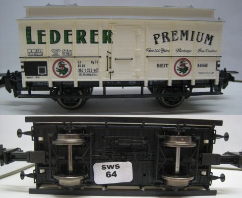 Trix Express 33504 Bierwagen Lederer Premium der DB (sws64) sehr gut leider ohne OV