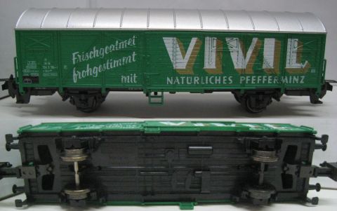 TI/TE 23885 ged Güterwagen grün der DB VIVIL (23-47) TI Original Box.