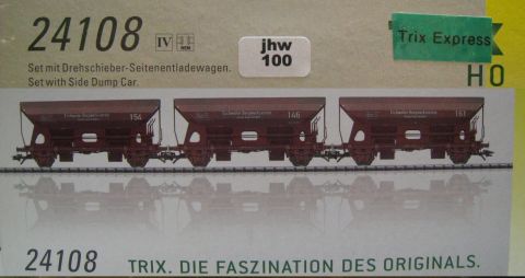 TI/TE 24108 3 teiliges Wagenset Selbstentladewagen Eschweiler Bergwerksverein (jhw100) TOP/OV