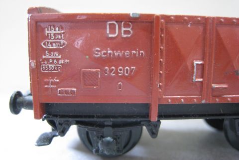 Trix Express 20/86 offener Güterwagen Typ Schwerin (ubs6) 1. Version im Original Karton.