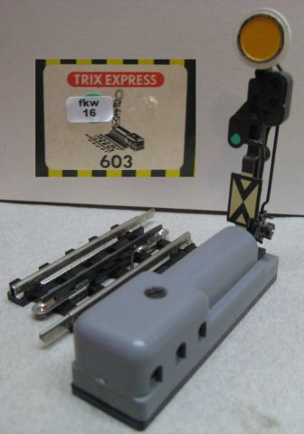 Trix Express 603 6603 Form Vorsignal (16) am Pappgleis Signalscheibe gelb TOP/OV