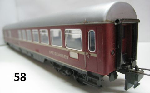 Trix Express 3391 Fernschnellzug-Speisewagen (mdm58), WR 4üm 26,4cm mit Box ohne Label