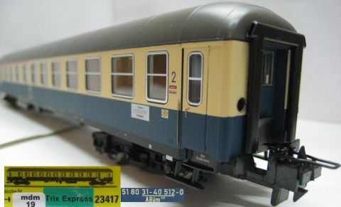 TI/TE 23417 1./2.Kl Abteilwagen ABm 225 der DB Ep IV (mdm19) TOP/OV.