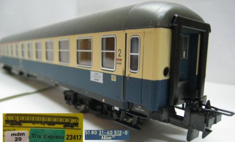 TI/TE 23417 1./2.Kl Abteilwagen ABm 225 der DB Ep IV (mdm20) TOP/OV.