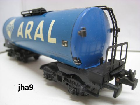 Trix Express 20/92A 494 3494BV ARAL (jha9) blau 4-achsiger Leichtkesselwagen (ELK) frühe Version o.OV