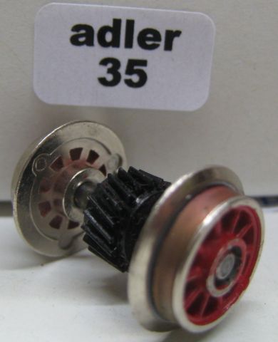 Trix International Adler Antriebsachse letzte Version mit roten Speichen (35)