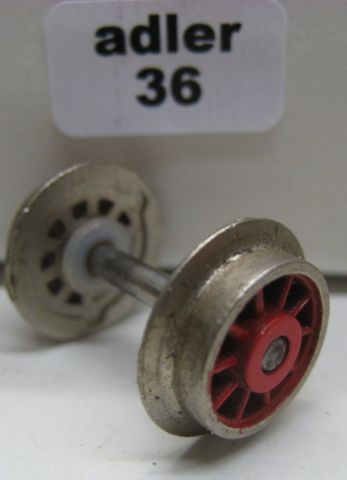 Trix International Adler Wagen Achse letzte Version mit roten Speichen (36)