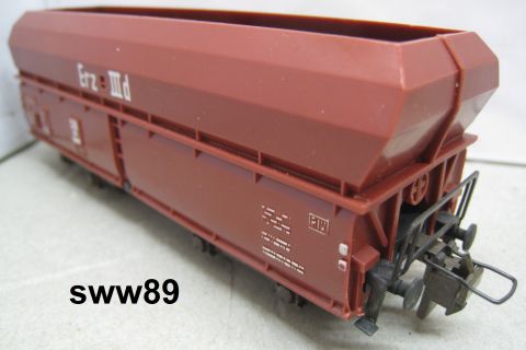 Trix Express 3487 Schüttgutwagen Erz IIId weiß aufgedruckt (sww89), o. OV