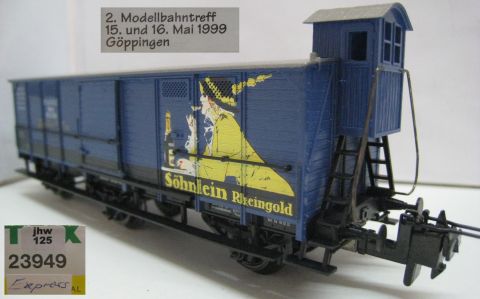 TI/TE 23949 3-achsiger Privat Güterwagen Söhnlein & Co (jhw125) TOP/OV