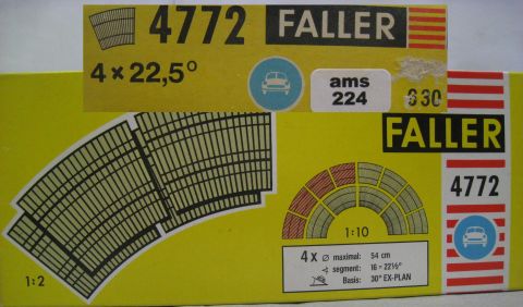Faller AMS 4772 Steilkurve vier Segmente, großer Radius 54cm Ø (ams224) TOP/OV