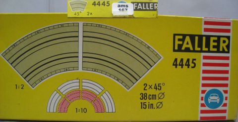 Faller ams 4445 2x gebogene 45° (ams167) TOP/OV