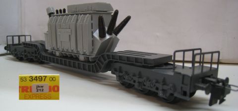 Trix Express 3497 Schwertransportwagen mit Trafo (jhw212) TOP/OV
