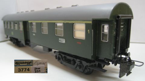 TI/TE 3774 1.-2. kl Umbau Wagen Typ AB 4yge dunkleres grün (jhw231) TOP in TI OV