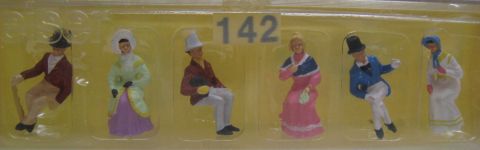 Preiser 142 Epoche 1 Figurengruppe sitzend um 1900 TOP/OV