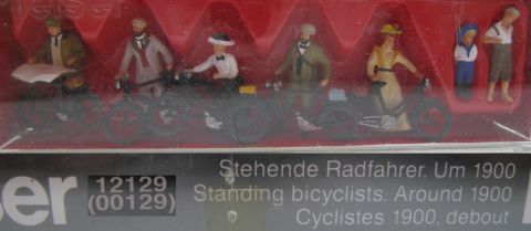 Preiser 12129 Stehende Radfahrer um 1900 TOP/OV