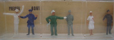 Preiser 4061 Figuren in Uniformen Verkehrswacht ua TOP/OV