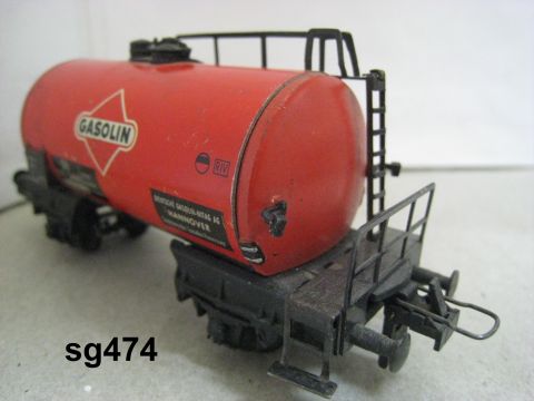 Trix Express 3430 Tankwagen GASOLIN 2-achsig (sg474) gut Erhalten o. OV.