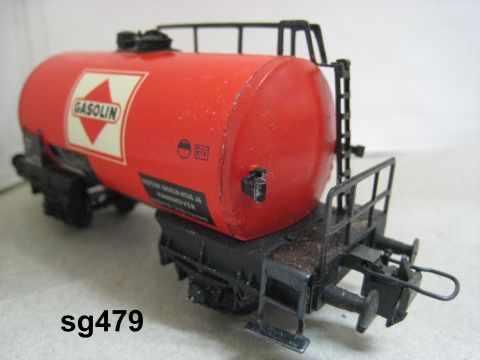 Trix Express 3430 Tankwagen GASOLIN 2-achsig (sg479) Rechteck Signet sehr schön o. OV.