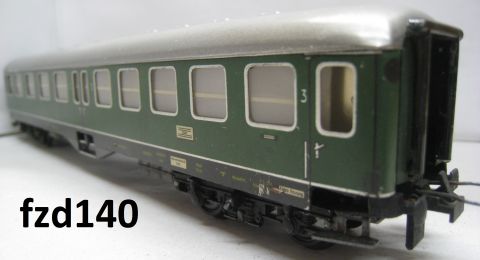 Trix Express 20/179 Bundesbahn Städtewagen, grün Met selten (fzd140), mit Innenbeleuchtung, o OV.