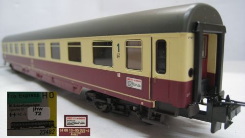 TI/TE 23482 TEE Schnellzug Abteilwagen Ep IV, mit Innenbeleuchtung, Top/OV