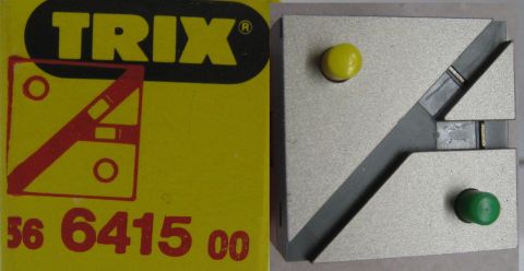 Trix 6415 66415 Baustein Diagonalweiche rechts zum Gleisbild Stellwerk TOP