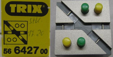 Trix 6427 66427 Baustein DKW rechts, 2 Antriebe zum Gleisbild Stellwerk TOP