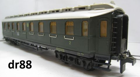 Trix Express 3371 D-Zug-Personenwagen B4ü Pr 11a (dr88) sehr schön Erhalten, o OV