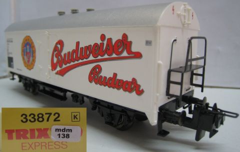 Trix Express 33872 Bierwagen BUDWEISER BUDVAR (mdm138) selten Top/OV