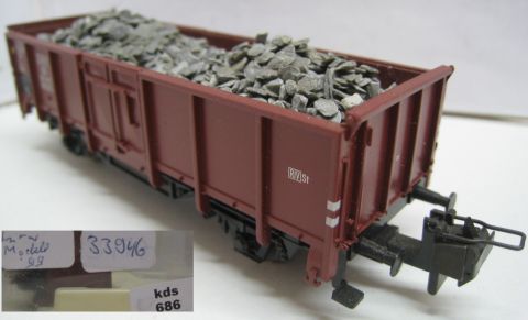 Trix Express 33946 Güterwagen, E 035 Beladen mit Schiefer (kds686) zur 21. Ausstellung Inter Modell Bau’99,