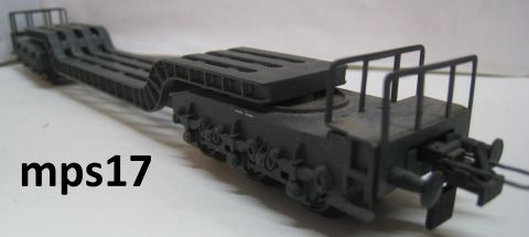 Trix Express 20/121 498 3498 Tiefladewagen  (mps17), mit Gebrauchs Spuren, siehe Bilder, o OV.